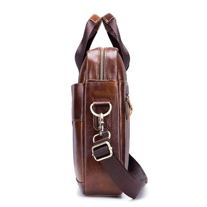 Men Briefcase Bag High Quality Business Famous Brand Leather Shoulder Bag Messenger Bags Office Handbag 14 inch Laptop