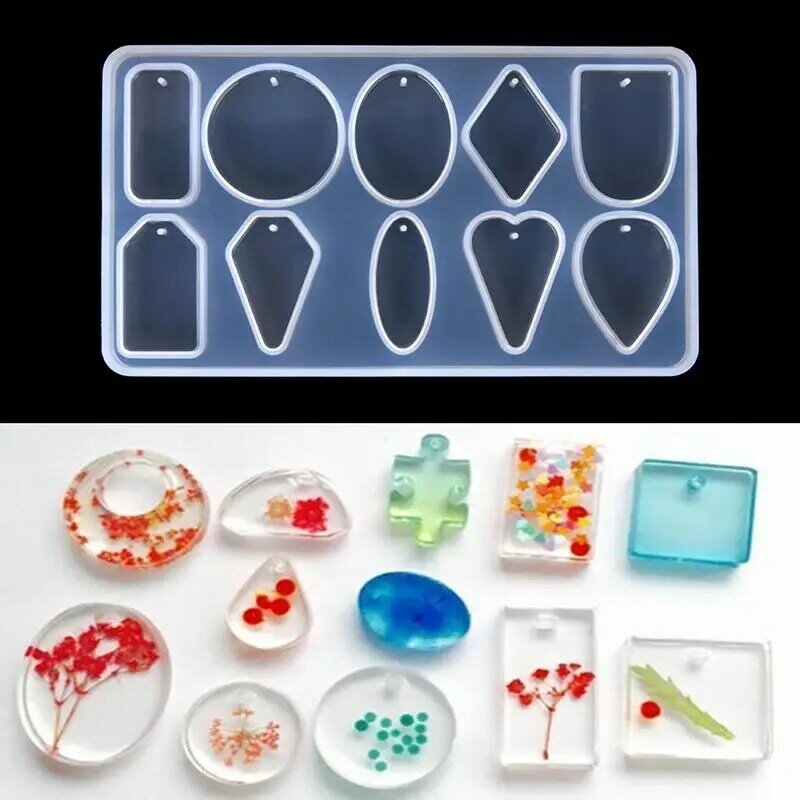1/5/12pcs/set Pendant Silicone Mold Resin Silicone Mould Handmade Tool Epoxy Resin Molds