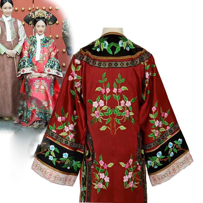 Gao XiYue-Costume de princesse de la dynastie Qing, broderie complète, Hanfu de mariage rouge, amour royal de RuYi dans le palais, jeu de télévision