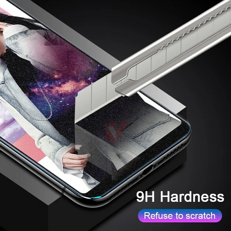 Kaca Tempered buram, untuk Samsung Galaxy S21 S22 S23 Plus S20 FE A52 A50 A30 M51 M31 M21 A51 A71 A31 A41 kaca pelindung