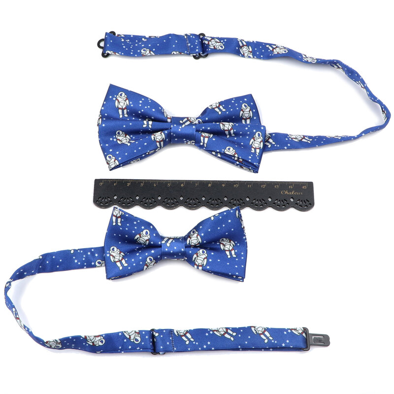 แฟชั่นผีเสื้อโบว์ Tie สำหรับชายหญิง Cosmonaut Super Soft Bowknot ขายส่งอุปกรณ์เสริม Bowties หญิง