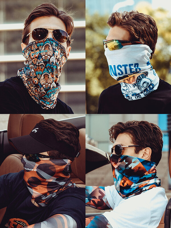 Летний мужской сменный головной платок для езды на открытом воздухе солнцезащитный воротник шарф женский тонкий и дышащий модное уличное снаряжение 2019