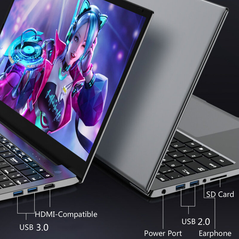 Intel 1135G7 Laptop Gaming 15.6 Inci Layar IPS Intel Core I5-1135G7 Ultraslim Notebook Generasi 11 Windows 11 Pro Max Ram 32GB