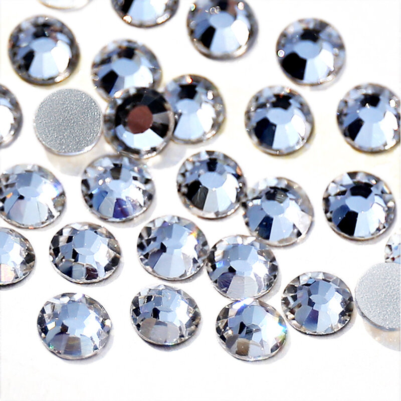 ¡Promoción! Diamantes de imitación transparentes AB sin fijación en caliente ss16 ss20, cristales de espalda plana, piedras de vidrio, brillos para ropa de uñas 3d, boda