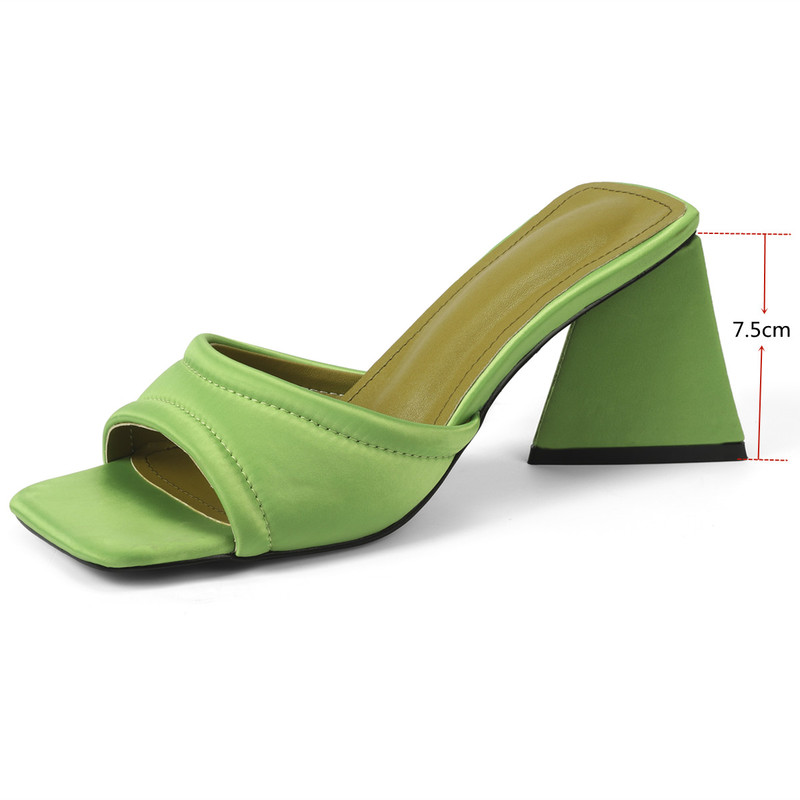 ผู้หญิงวัสดุพิเศษรองเท้าแตะฤดูร้อน Women'sThick-Soled รองเท้าแตะส้นสูง10.5/7.5ซม.หนารองเท้าส้นสูงปาร์ตี้ไ...
