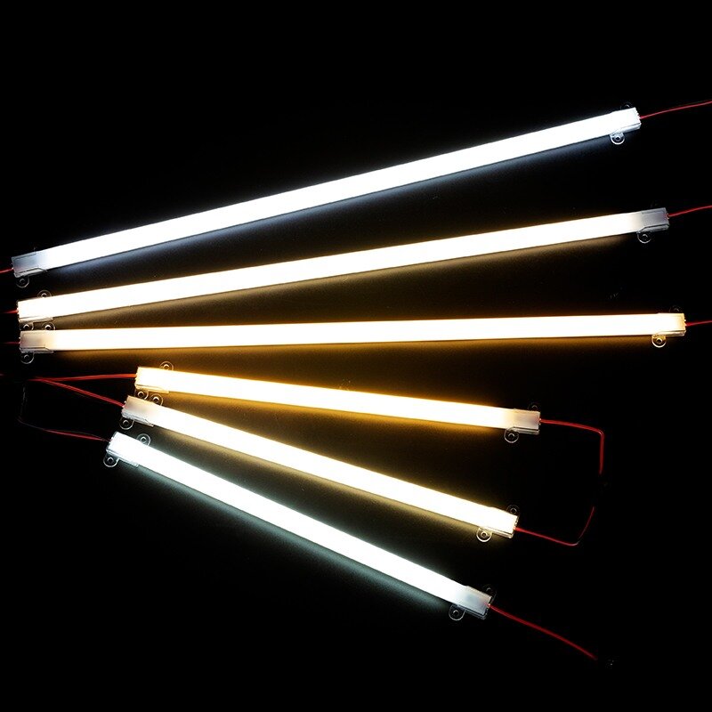 Barra de luz LED para cocina, 7W, 30cm, 50cm, carcasa transparente, blanco lechoso, blanco cálido, 220V