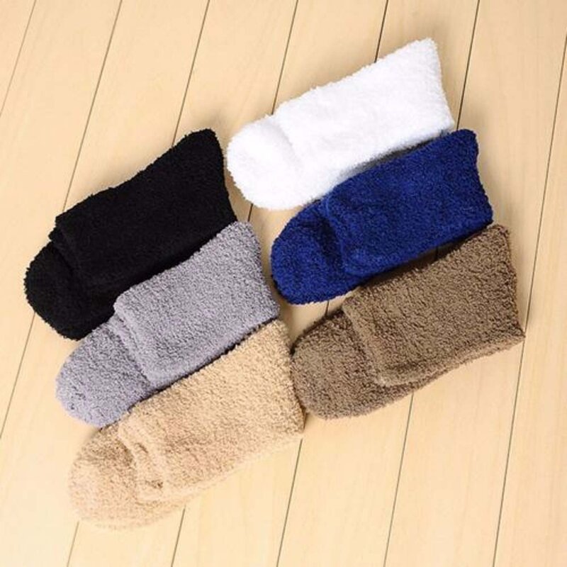 NEUE 1 Paar Komfortable Extrem Gemütliche Reinem Kaschmir Socken Männer Frauen Winter Warme Schlaf Bett Boden Hause Flauschige Socken Heißer verkauf