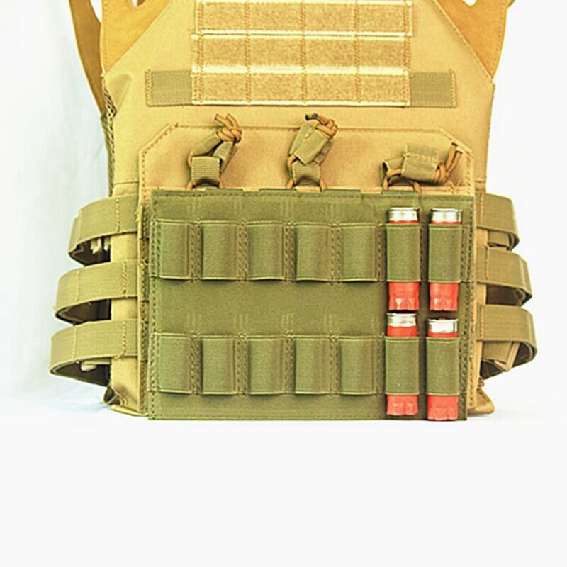 Tático 14 redondo escudo espingarda munição bolsa para acessórios de caça militar compartimento titular saco