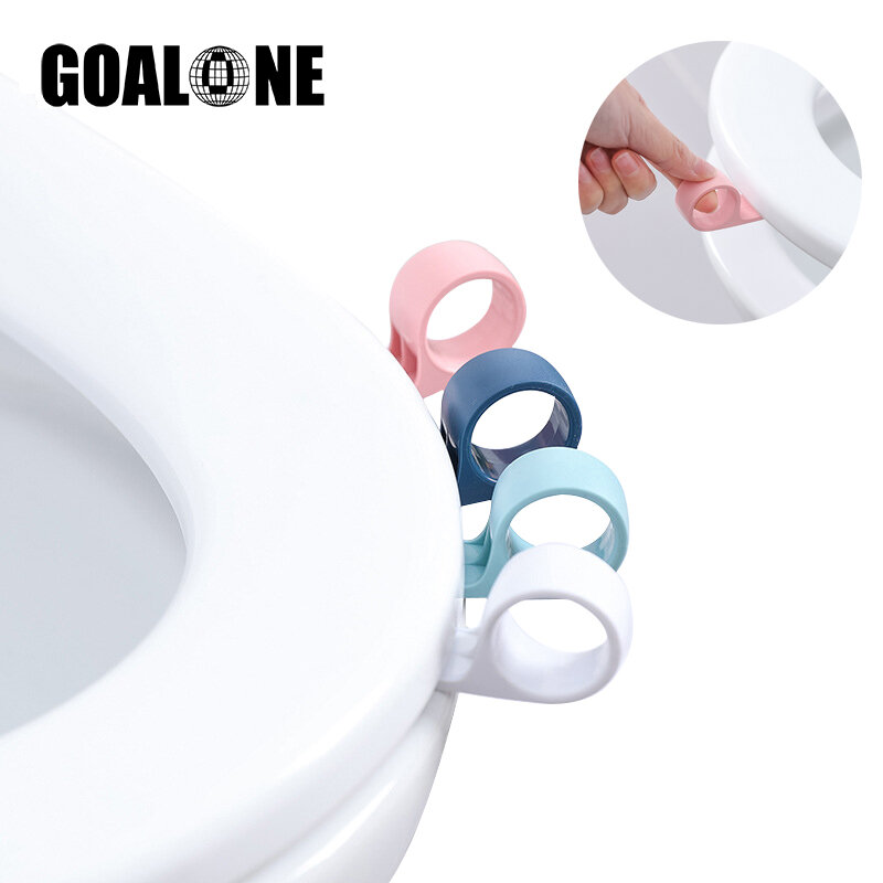 Goalone Draagbare Wc Cover Lifting Apparaat Raak Wc-deksel Handvat Badkamer Wc Cartoon Toilet Seat Houder Accessoires