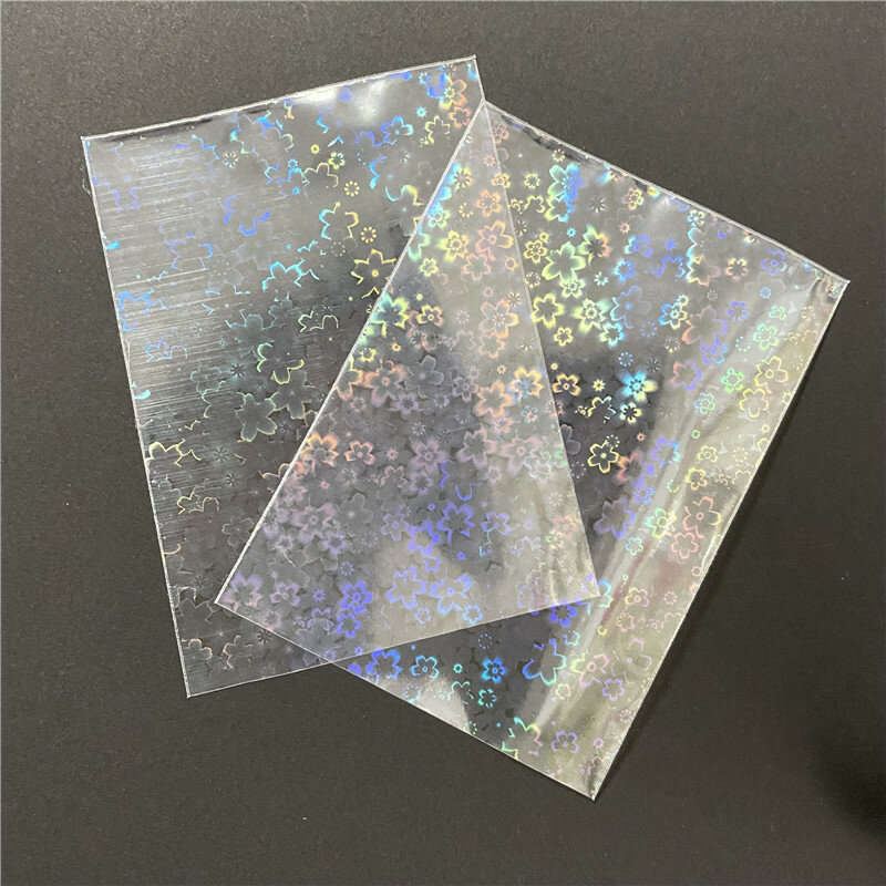 50PCS 11 Styles 58x87mm Laser Foil Star Heart Card Sleeves For Game Storage Bag Board Protector Trading Cards Shield Cover