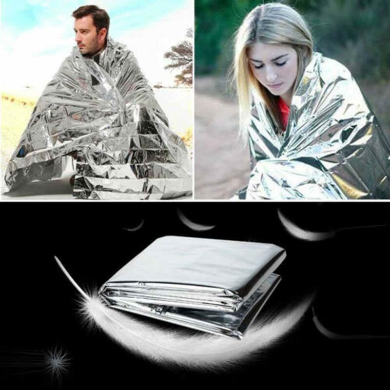 210x130cm Portable Outdoor Emergency Survival 2-Side Thermal Blanket Camp Supply  Camp Supply