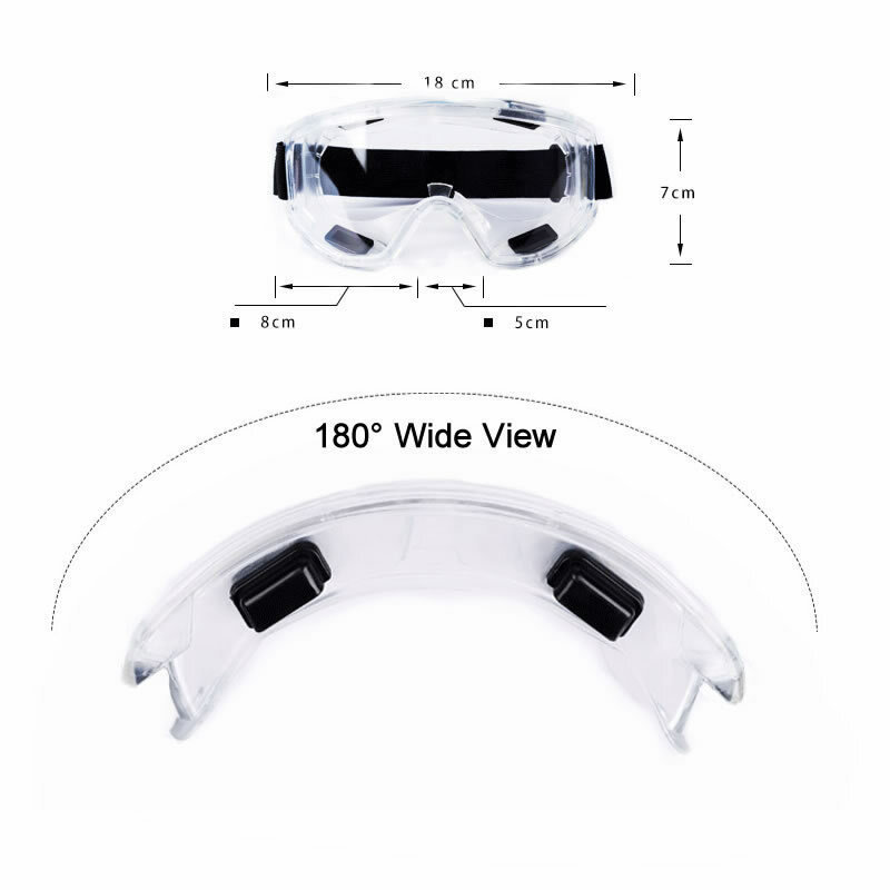 New Anti-Splash Safety Goggles Impact Resistant Windproof Anti-Dust Protective Glasses Wide View For Work DIY Daily Safety