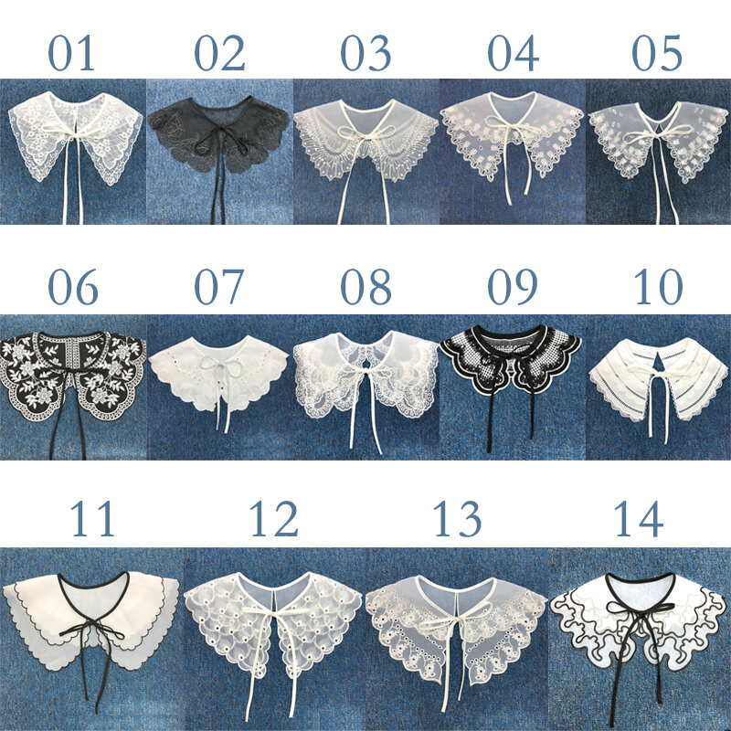 女性のためのフラットな蝶ネクタイ,偽の襟,花の弓,刺flat,新しい春と冬のコレクション