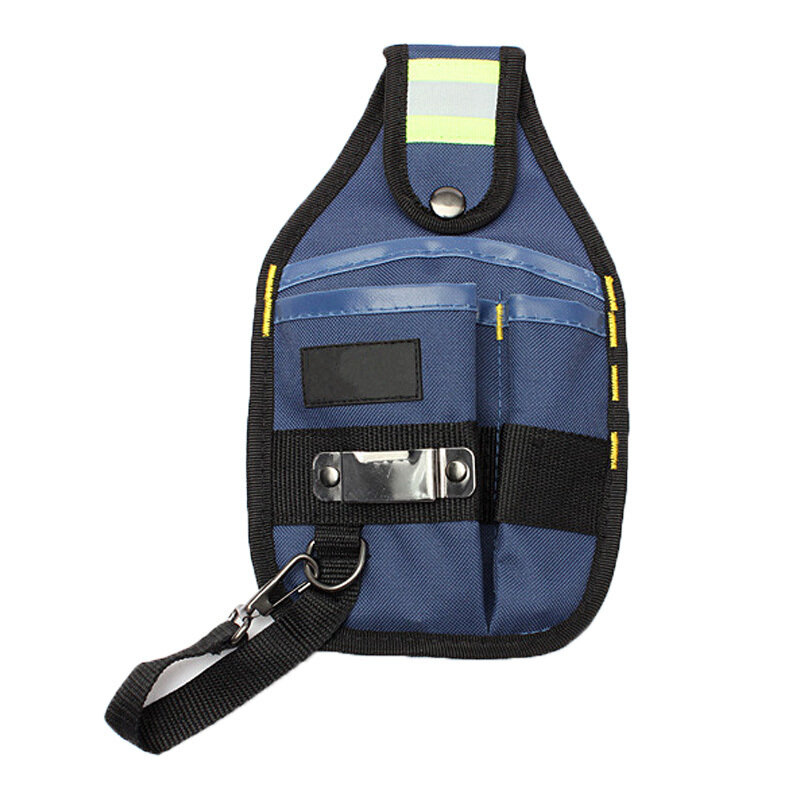 Bolsa de herramientas de tela Oxford resistente, diseño grueso, resistente al agua, cinturón ancho de electricista, Kit de soporte, bolsillos