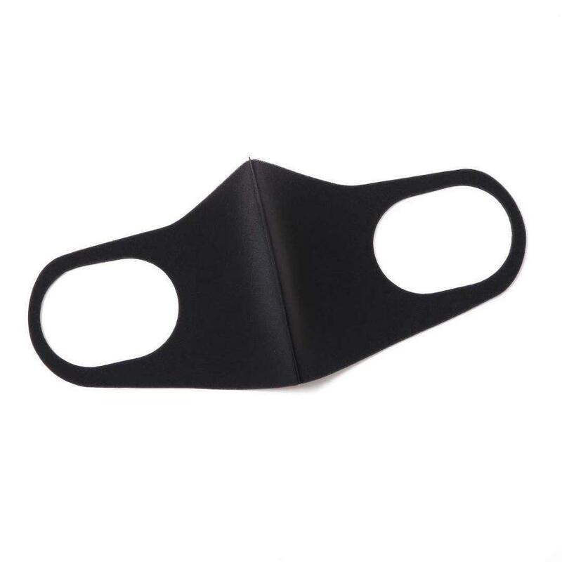 Mascarilla Facial lavable y reutilizable para invierno, máscara de seda transpirable, color negro