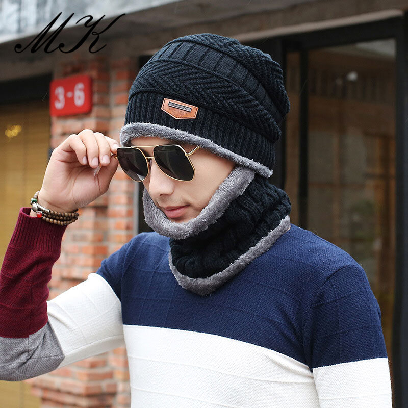 Шапка Maikun, корейский вариант, мужская шапка и Вельветовая шапка для велоспорта, теплая и ветрозащитная зимняя шапка и шарф