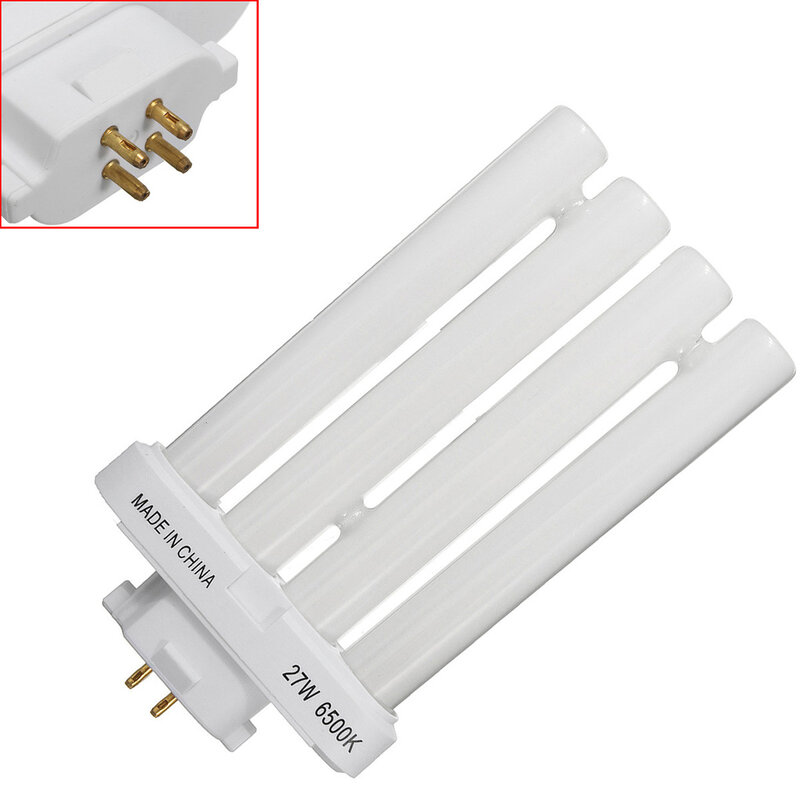 220V 4-pin Quad Tube Compact Fluorescent Light Bulb Lamps Eye-protection Reading Working Lighting Office Dormitory