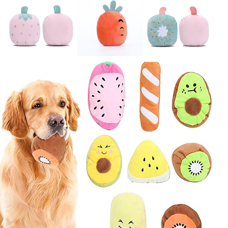 Puppy Dog Squeaky Toys Puppy Bite-Resistant Cleaning Chew Training Zabawki Dla Psa Dog Accessories Pets Products