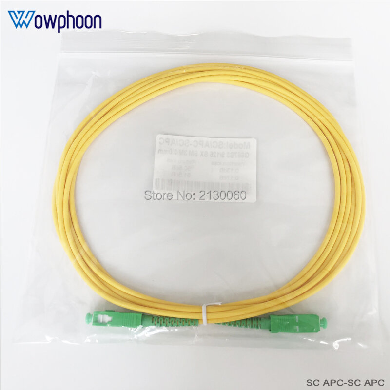 무료 배송 SC/APC-SC/APC SX FTTH 광섬유 드롭 케이블 패치 코드 SM 3.0MM 광섬유 점퍼 케이블