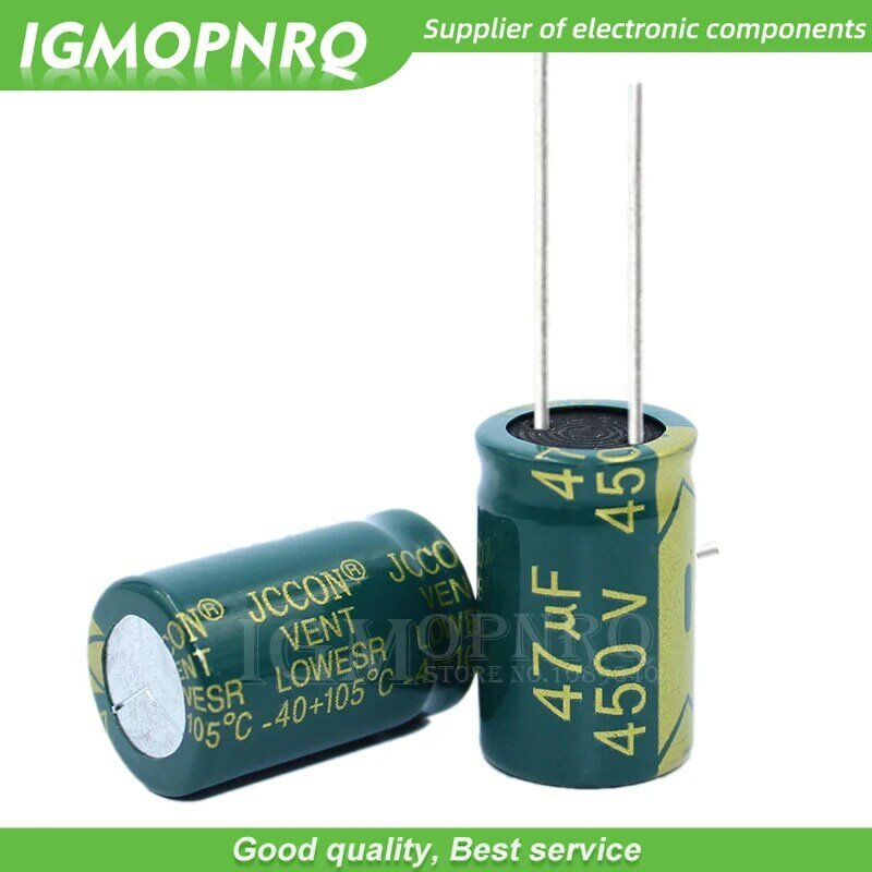 Condensador electrolítico de aluminio igmopnrq, alta frecuencia de baja impedancia, 16X25mm, 450V47UF, 5 unidades