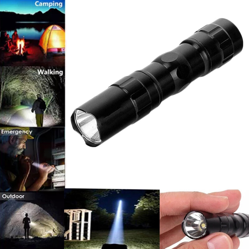 Mini lanterna led portátil, à prova d'água, alumínio, pequena, elétrica, alta potência, luz noturna, iluminação externa, luz