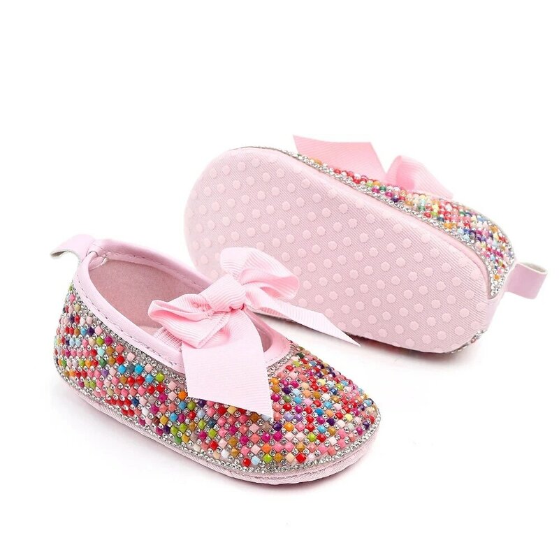 Zapatos informales para niñas, zapatos de princesa con diamantes de imitación de agua, suaves y antideslizantes, 2020