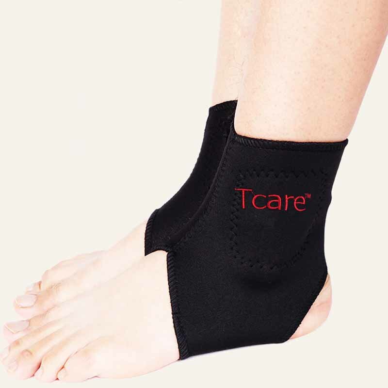 Cinta de turmalina para tornozelo, suporte magnético para cuidados com a saúde, para auto-aquecimento, massageador de tornozelo, 1 par