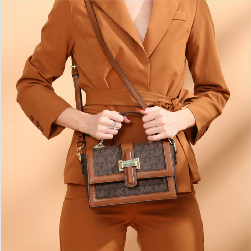 MKJ-Sac à bandoulière en cuir pour femme, marque de luxe, vintage, initié, mode élégante, sacoche, pocommuniste