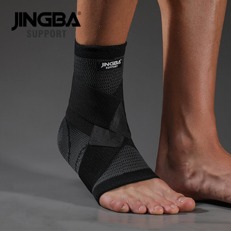 Wsparcie JINGBA 1 sztuk 3D Nylon bandaż kostki wsparcie Protector piłka nożna koszykówka orteza stawu skokowego ochronne tobillera deportiva