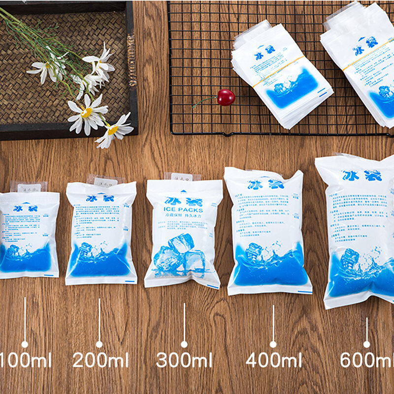 10Pcs Reusable Ice Bag Water Injection Icing Cooler Bag Pain Cold Compress Drinks Refrigerate Food Keep Fresh Gel Dry Ice Pack