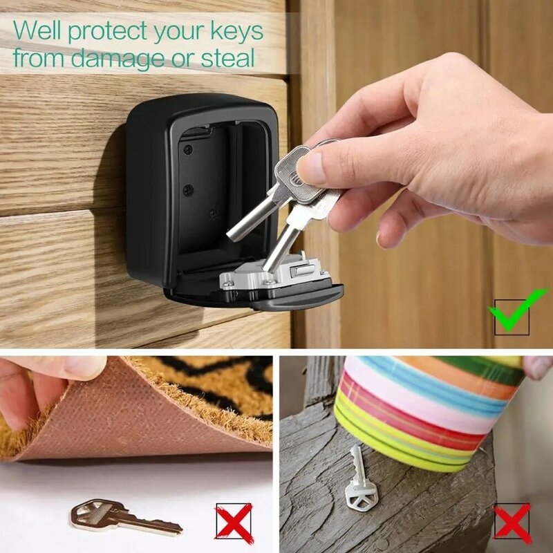 ORIA Password Key Box decorazione Key Code Box Key Storage Lock Box scatola per Password a parete scatola per serratura a chiave esterna