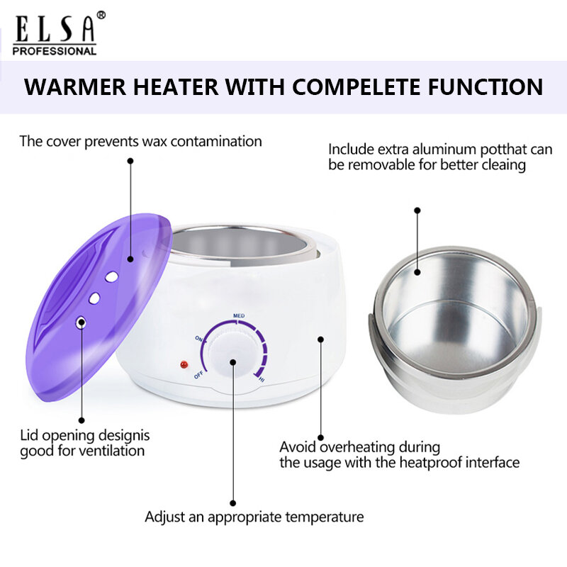 Electric Wax Heater Waxing Machine For Hair Removal Body Epilator Paraffin Wax kit With 100g Wax Beans