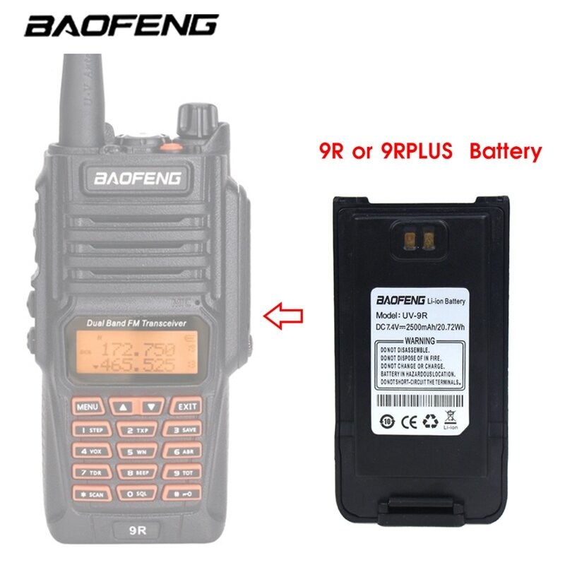 Baofeng UV-9R Walkie Talkie Batterie 7,4 V 2200mAh Li-Ion Akku Für Baofeng UV-9R UV-9R Plus Radio
