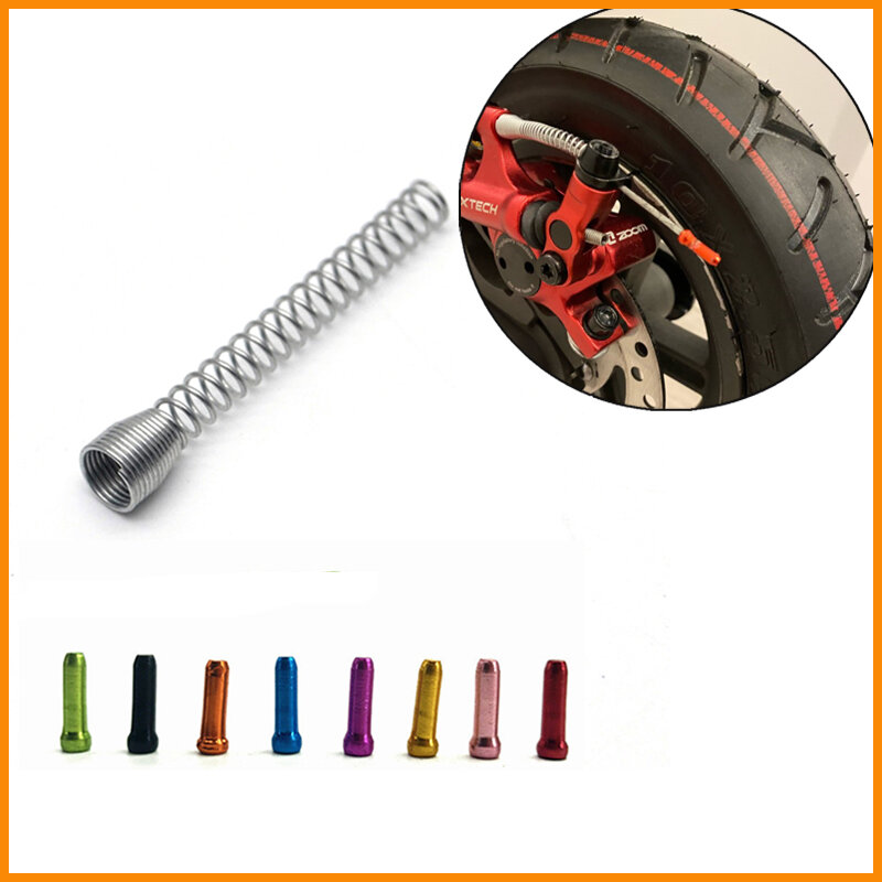 Molas de freio retráteis de aço inoxidável, acessórios para scooter elétrica xiaomi m365, linha de mudança colorida, tampa traseira,