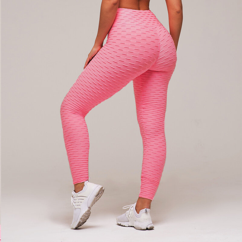 Calças de treino sexy para mulheres, leggings esportivas fitness, calças jacquard femininas de cintura alta, calças esportivas apertadas, spodnium