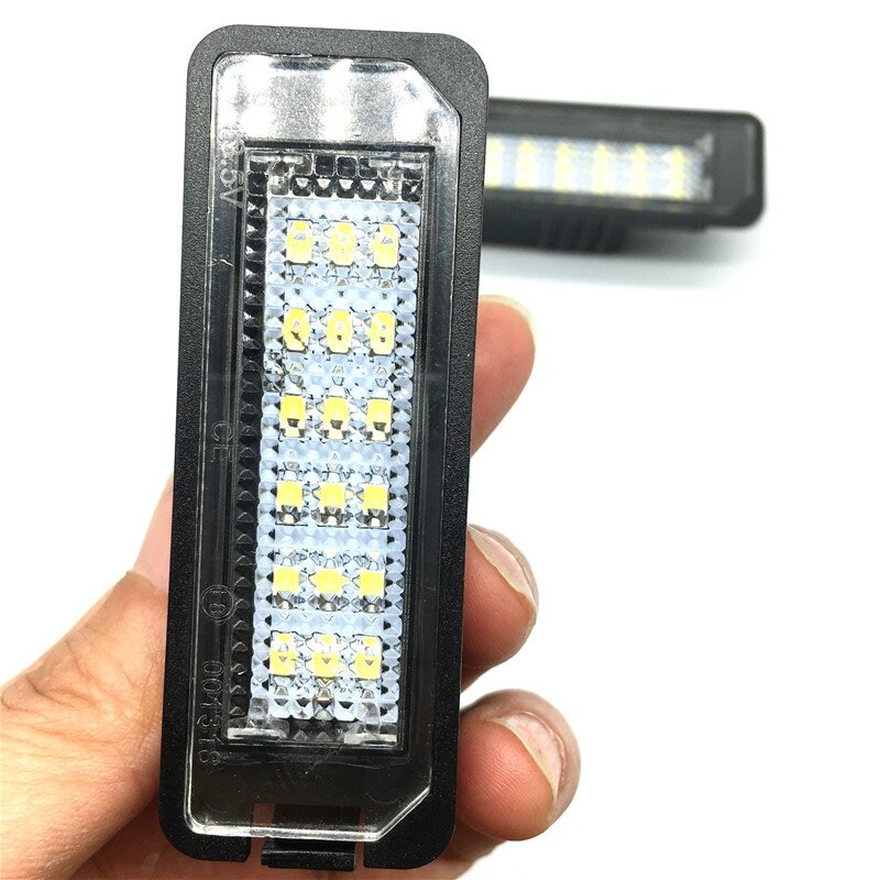 Luz de matrícula LED para carro, lâmpada sem erros, 12V, 2x18SMD, Golf 4, MK4, 5, 6, 7, MK7, Passat b6, EOS, Polo 6R, 9N, seat Leon, Ibiza, Soberbo