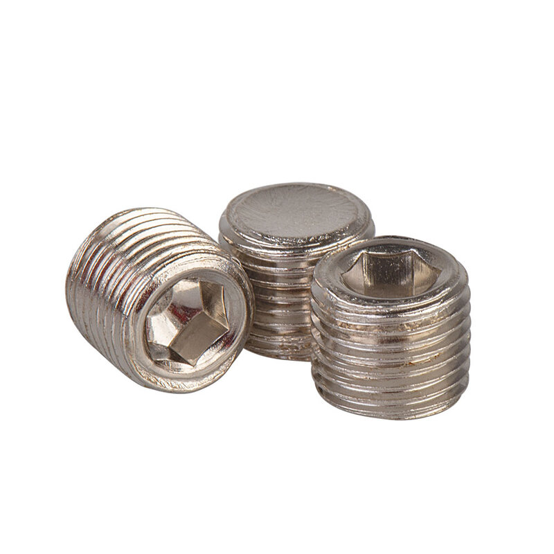 304 Stainless Steel Hexagon Pipe 1/8" 1/4" NPT Male Countersunk End Plug Fitting Water Gas Oil