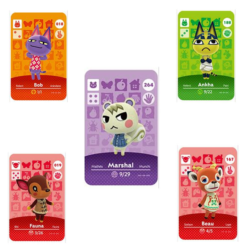 Animal Crossing karty Amiibo 264 opon marshal karta NFC dla nintendo switch NS gry z serii 1 2 3 4