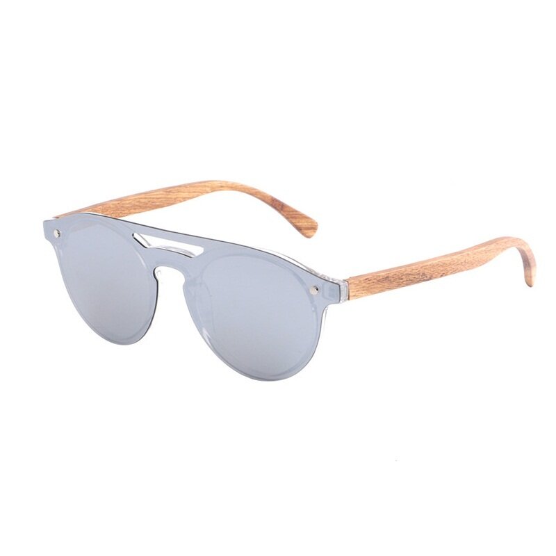 LONSY Natürliche Holz Sonnenbrille Frauen Polarisierte Marke Design UV400 Spiegel sonnenbrille Weibliche Shades Oculos De Sol Masculino