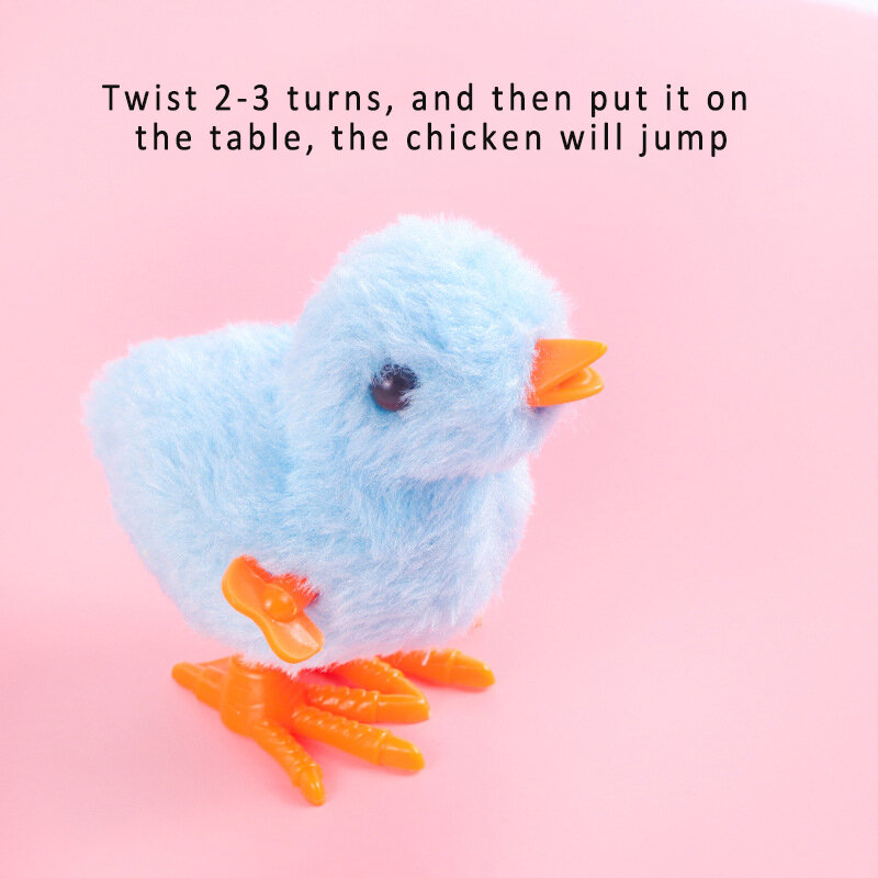 1 Buah Mainan Jarum Jam Bayi Ayam Angin Plastik Mewah Lucu Mainan Jalan Melompat untuk Anak-anak