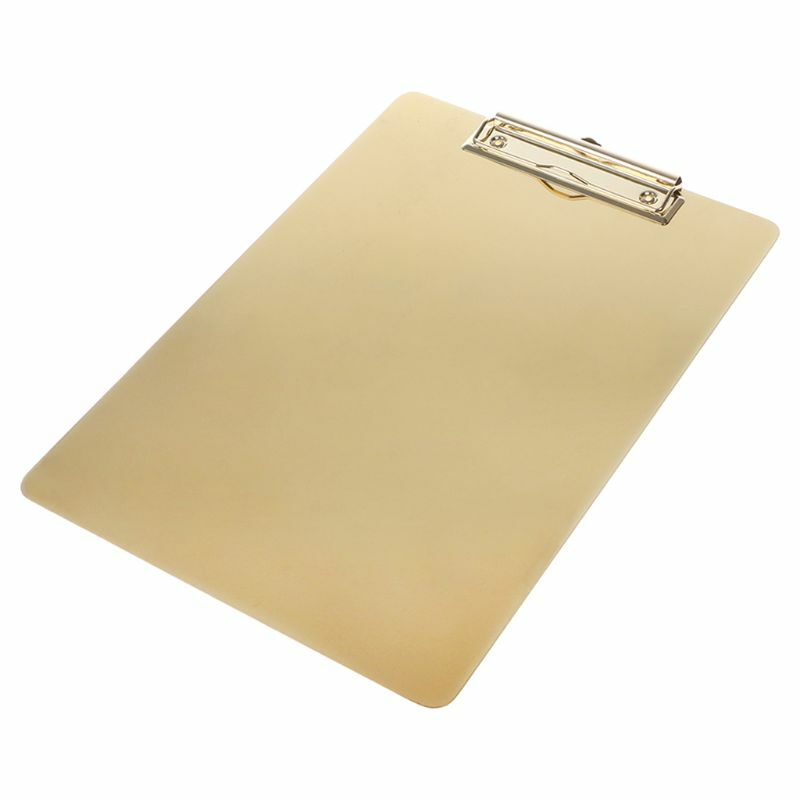 Metal clipboard escrevendo pasta de arquivo arquivo titular do documento de armazenamento de mesa escola escritório artigos de papelaria fornecimento 3 tamanhos d5qc