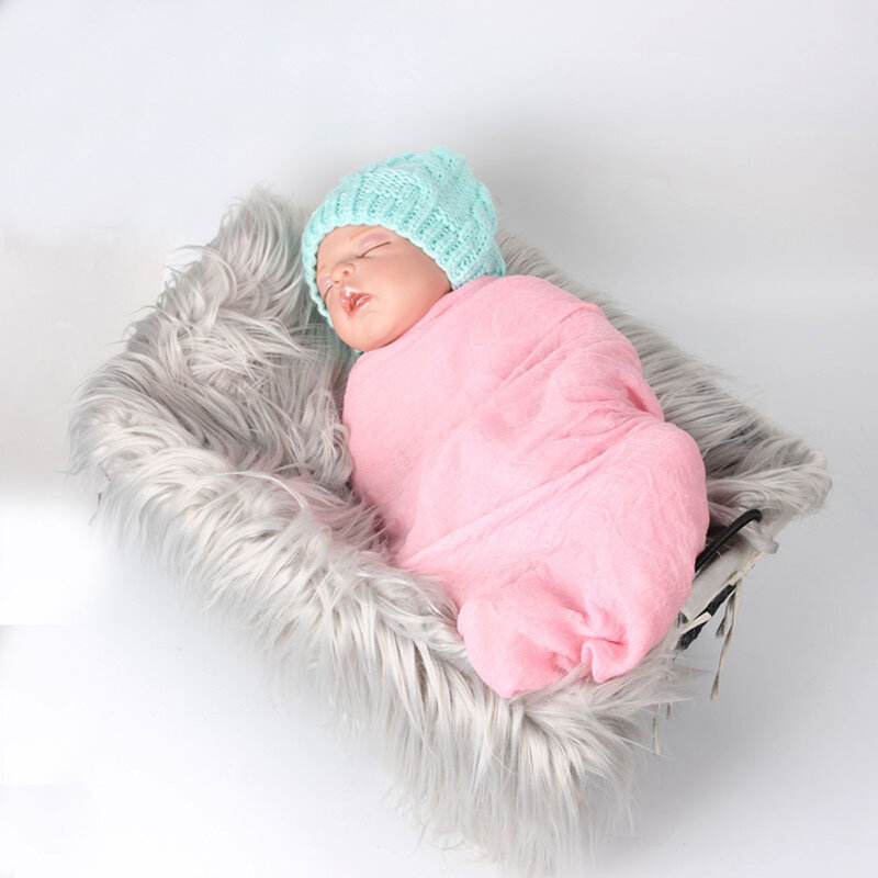 Newborn Photography Props Soft Baby Blankets Faux Background Blankets Cute Infant Kids Wrap- Maternity Mat