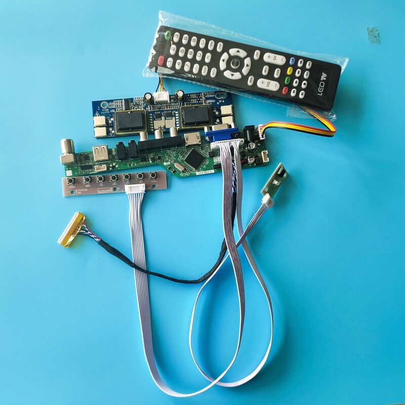 Dla LM230WF1-TLA1 kit LCD 1920X1080 23 "interfejs USB 4 lampy 30pin cyfrowy sygnał AV TV karta płyta kontrolera rozdzielczość