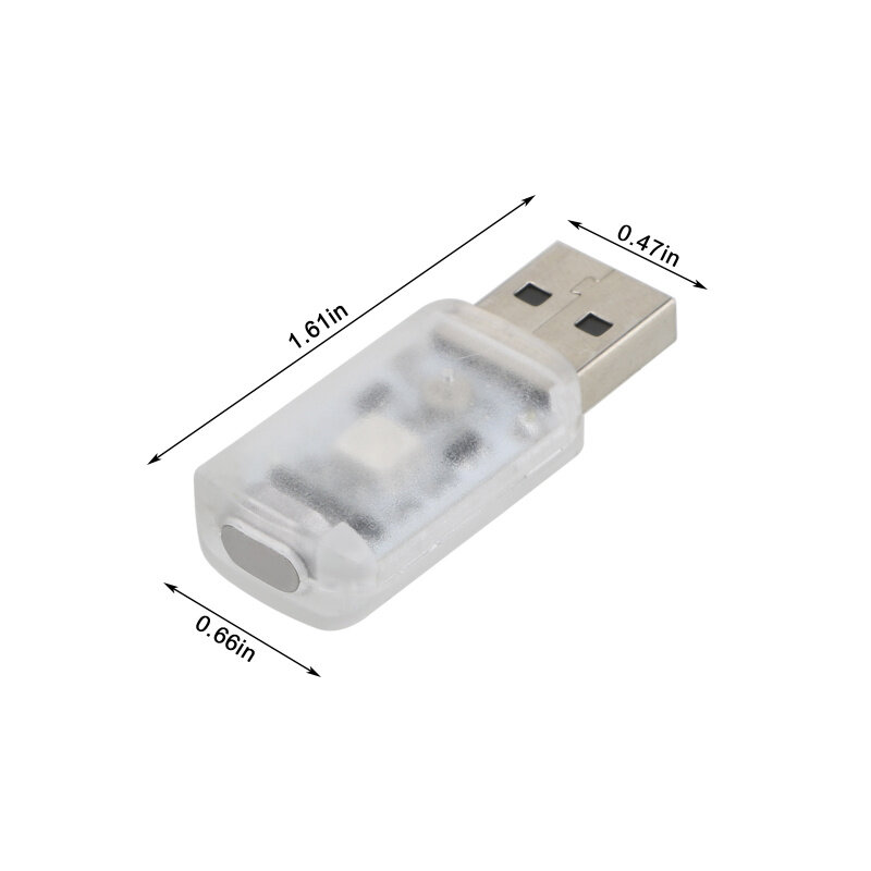 Lampu Hias Kontrol Suara Sentuh Lampu Suasana LED Mobil 5V Lampu Efek Panggung Ajaib USB Pemantik Rokok