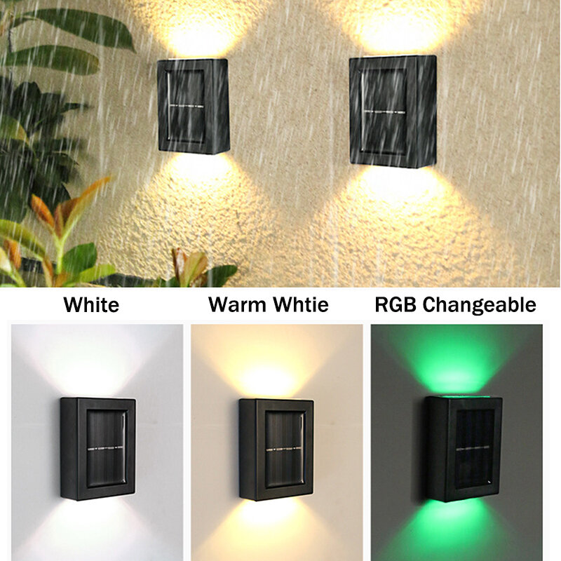 Solar Power LED Wall Light Waterpoof Porch Garden Wall Lamp Wirelesss Indoor Bedside Outdoor Lighting for Decoration