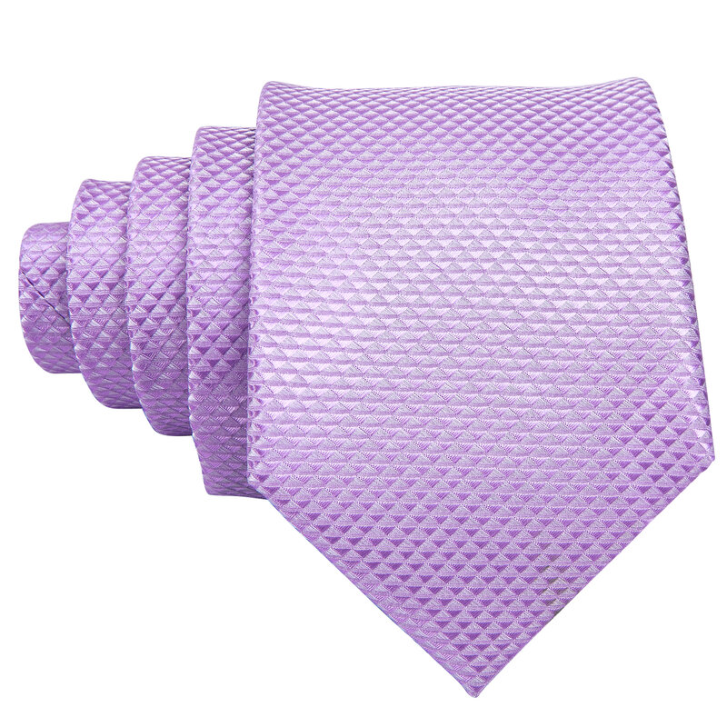 Nowy modne oświetlenie fioletowy jedwabne krawaty dla mężczyzn krawaty ślubne chusteczki spinki do mankietów zestaw biznesowy liliowy lawenda prezent Barry.W ang.