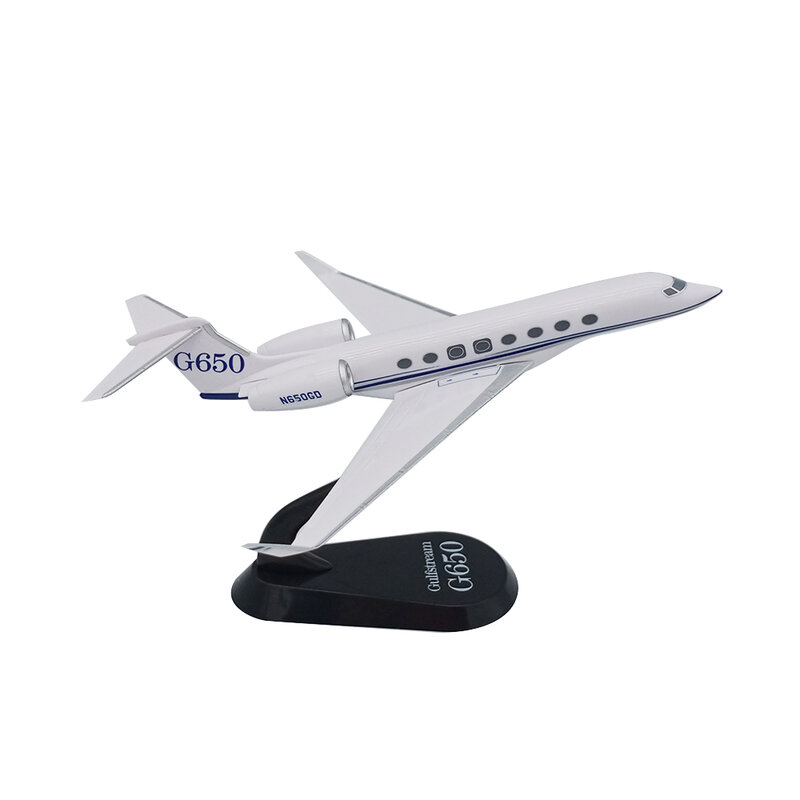 Modelo de avión Gulfstream G650, modelo de avión a escala 1:250, colección de exhibición de avión de plástico