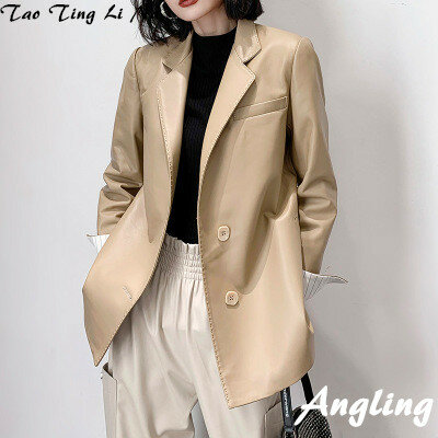 Tao Ting Li Na-Chaqueta de piel de oveja auténtica para mujer, chaqueta de primavera, R10