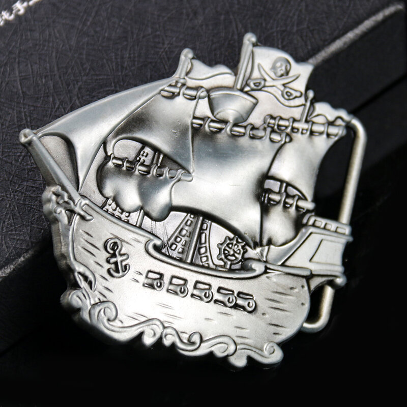 Hebilla de cinturón de Corsair del Caribe para barco, velero de Metal, Peltre, accesorios para Vaqueros, DIY