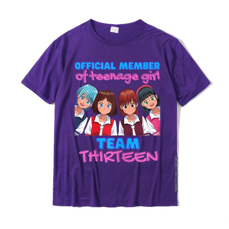 Meninas 13th aniversário anime manga treze feliz aniversário camiseta algodão rua topos t camisa especial estudante tshirts europa